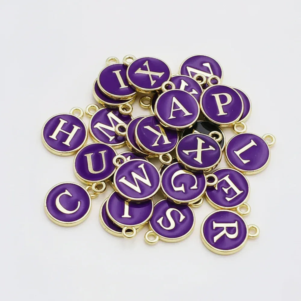 SERIFEN BUCHSTABEN Charm - lila gold - Glam & Gallop