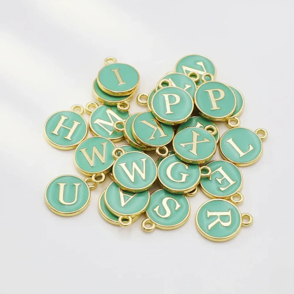 SERIFEN BUCHSTABEN Charm - mint gold - Glam & Gallop