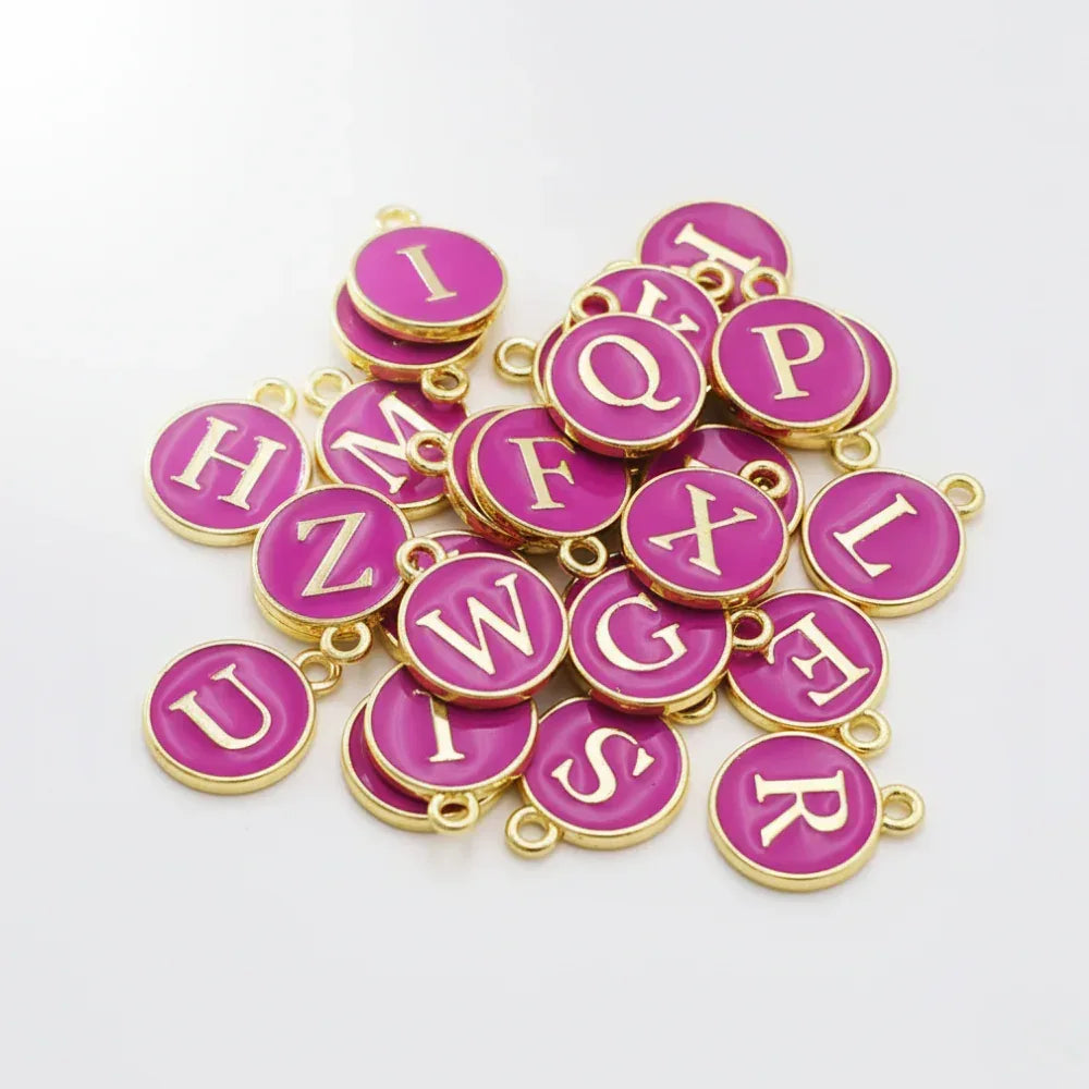 SERIFEN BUCHSTABEN Charm - fuchsia gold - Glam & Gallop
