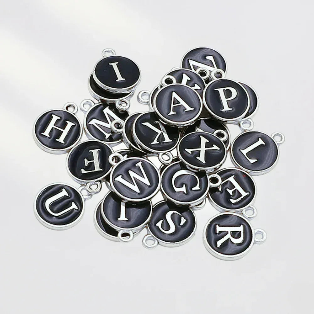 SERIFEN BUCHSTABEN Charm - schwarz silber - Glam & Gallop