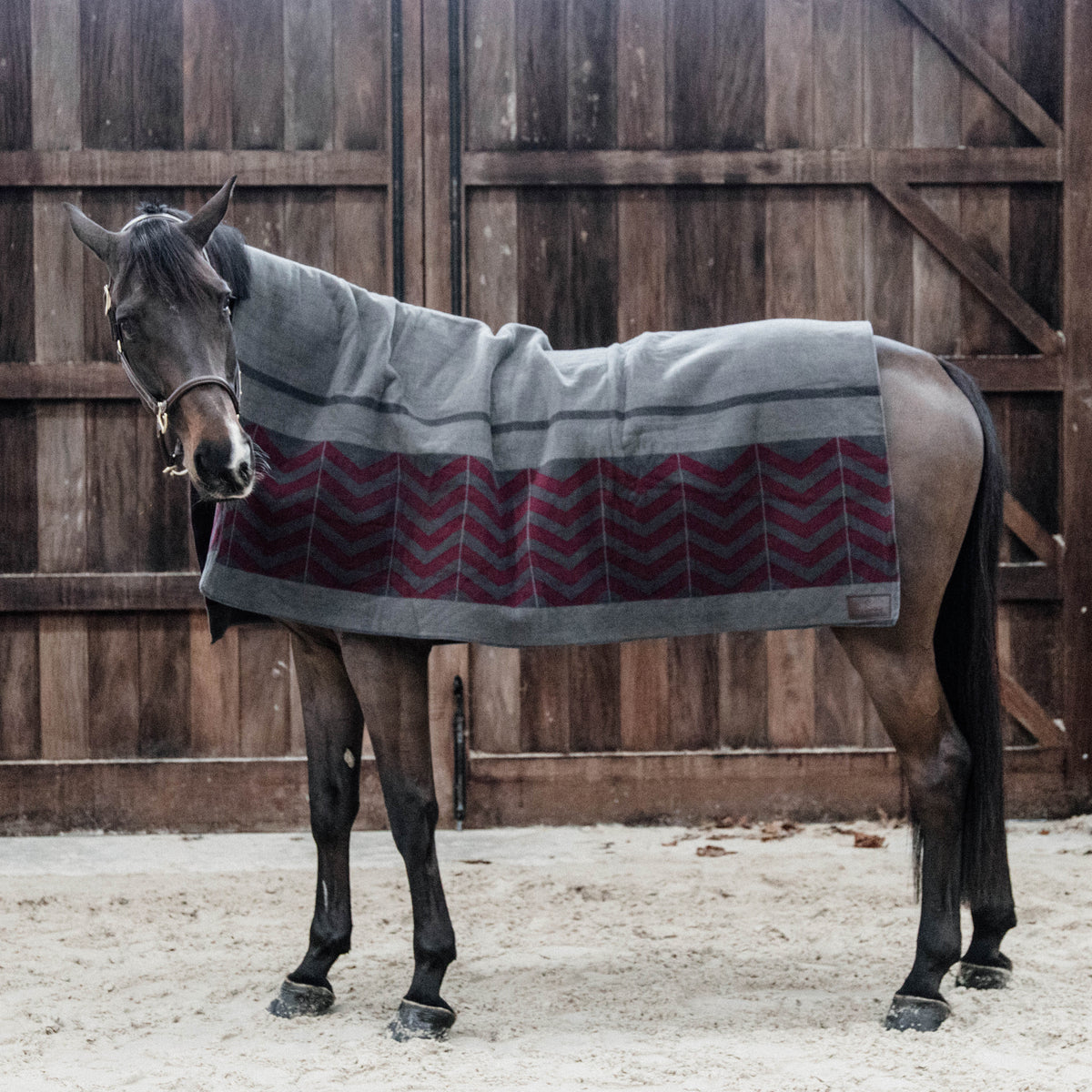 Fleecedecke Square Schwer Fishbone 140x120cm