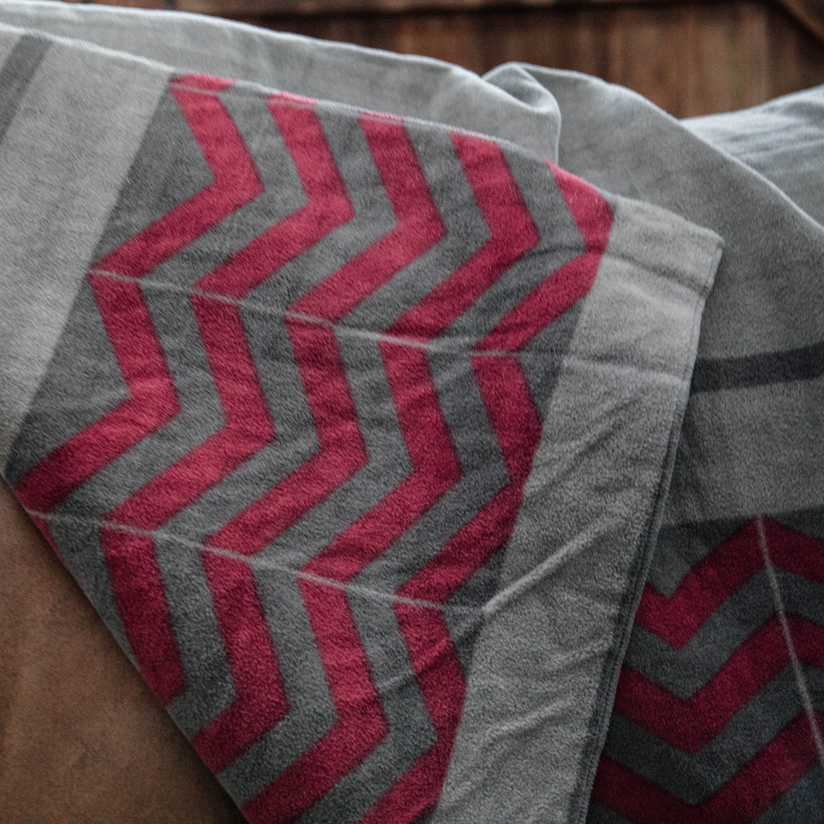 Fleecedecke Square Schwer Fishbone 140x120cm