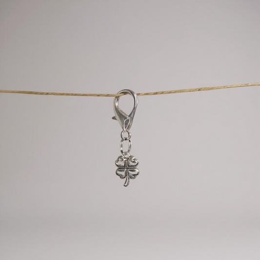 SILVER CLOVER Charm
