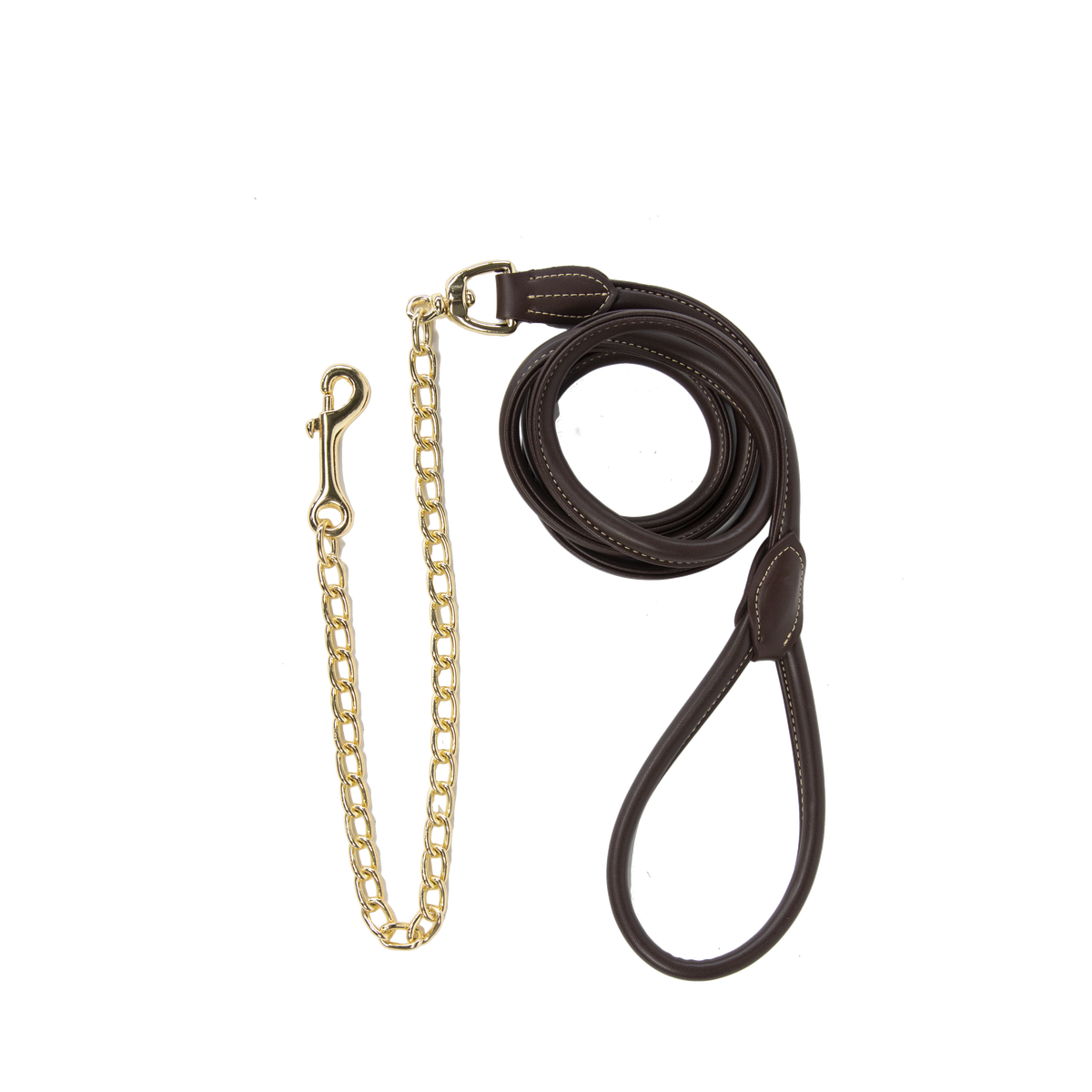 Führleine Leder Mit Kette