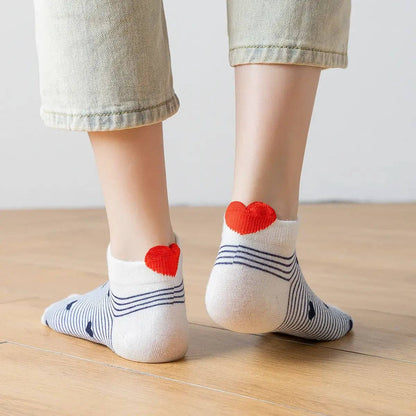 ❤️ Love Club - 5er Set Sneaker Socken Herz