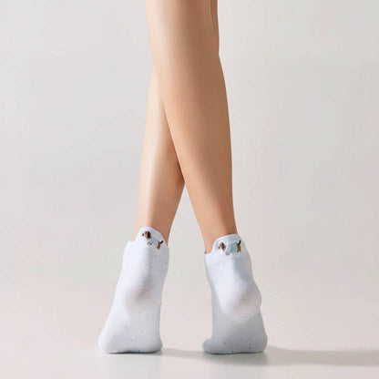 🐶 Sausage Dog Love – 4er Sneaker Socken-Set