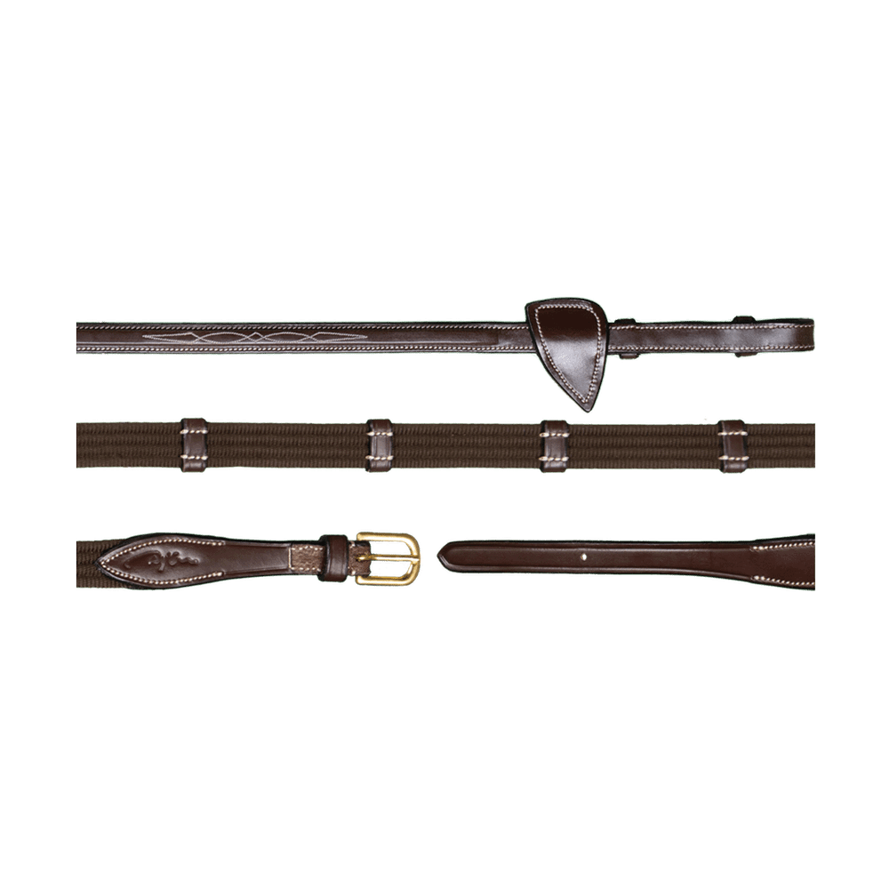 Gurtzügel mit 9 Lederstegen 5/8" 16 mm