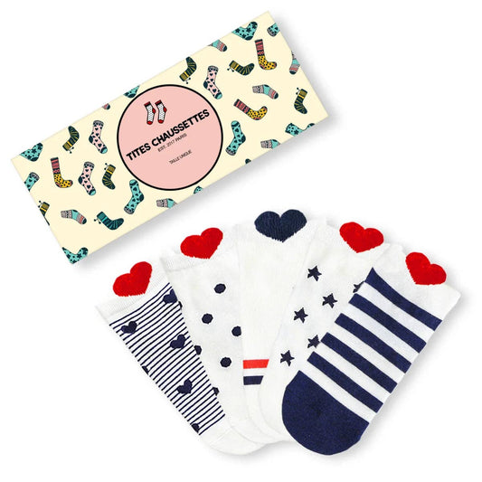 ❤️ Love Club - 5er Set Sneaker Socken Herz