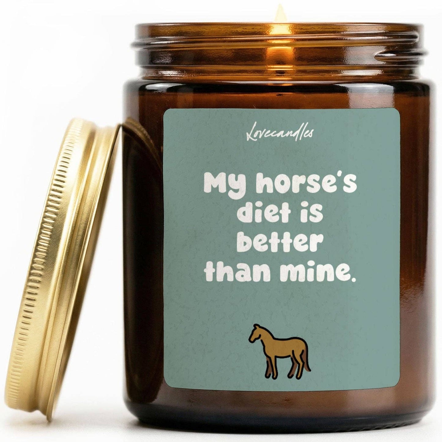 Vanille Duftkerze - My horse’s diet is better than mine