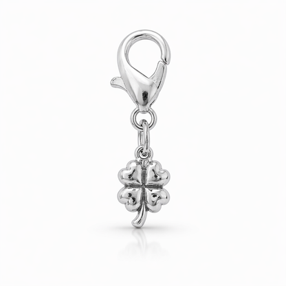 SILVER CLOVER Charm