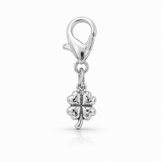 SILVER CLOVER Charm