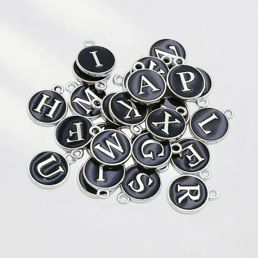 SERIFEN BUCHSTABEN Charm - schwarz silber - Glam & Gallop