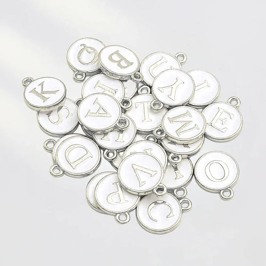 SERIFEN BUCHSTABEN Charm - weiß silber - Glam & Gallop